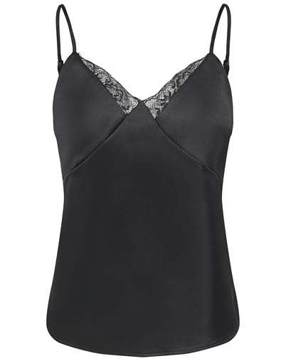 Only - ONLFaraya Strap Lae Satin Top - Black